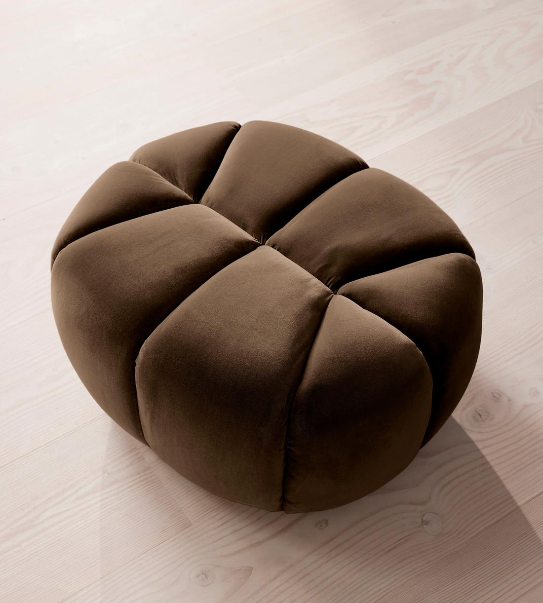 Garret Footstool - Velvet - Chocolate - US - Images - Image 5