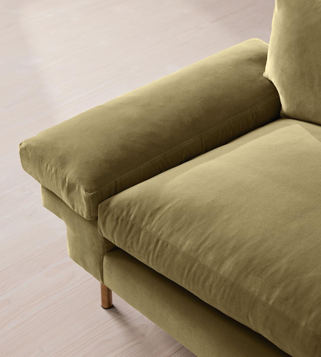 Bristol Three Seater Sofa - Velvet - Lichen - US - Images - Image 5
