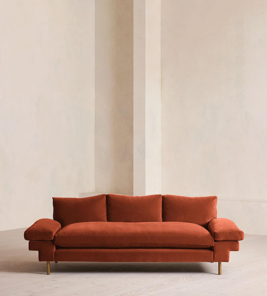 Bristol Sofa - Velvet - Rust - Listing - Image 1