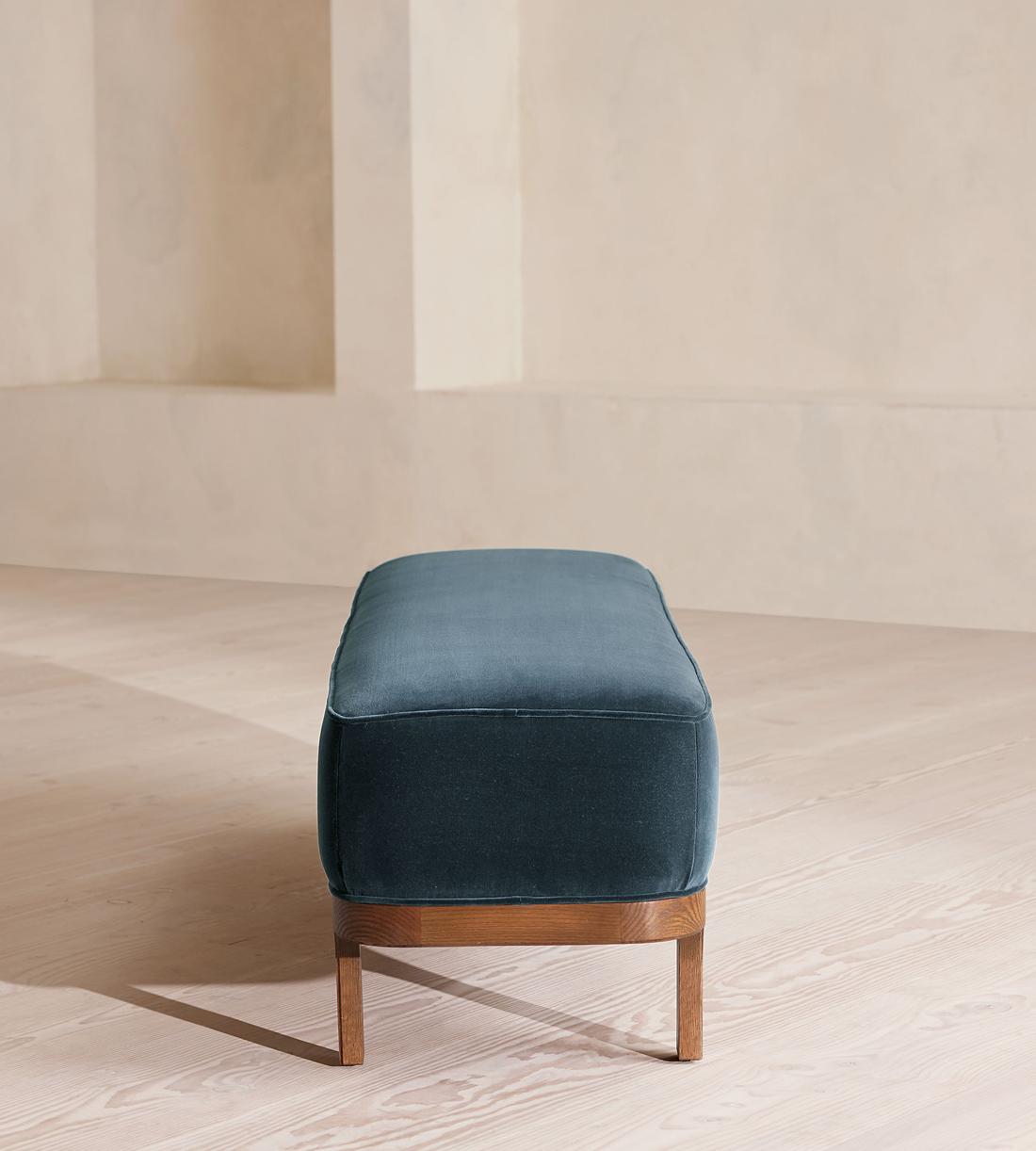 Belsa Bench - Velvet - Grey Blue - Images - Image 3