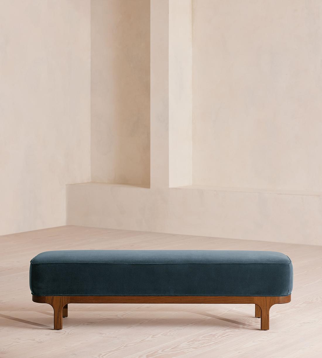 Belsa Bench - Velvet - Grey Blue - US - Listing - Image 2