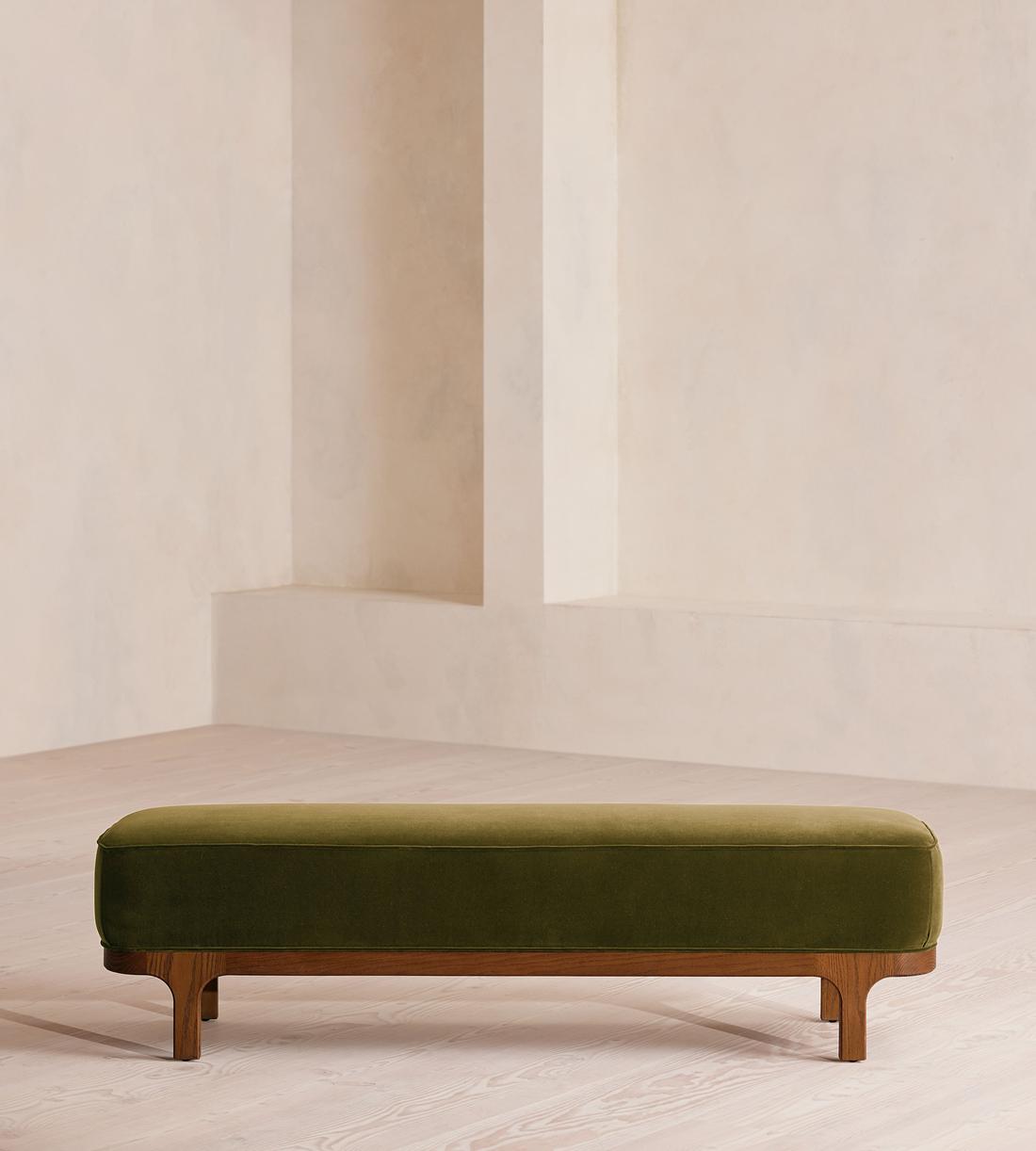 Belsa Bench - Velvet - Olive - Listing - Image 2
