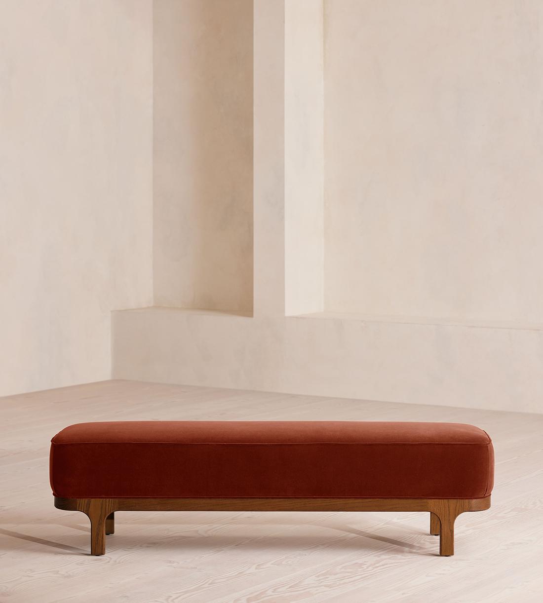 Belsa Bench - Velvet - Rust - Listing - Image 2