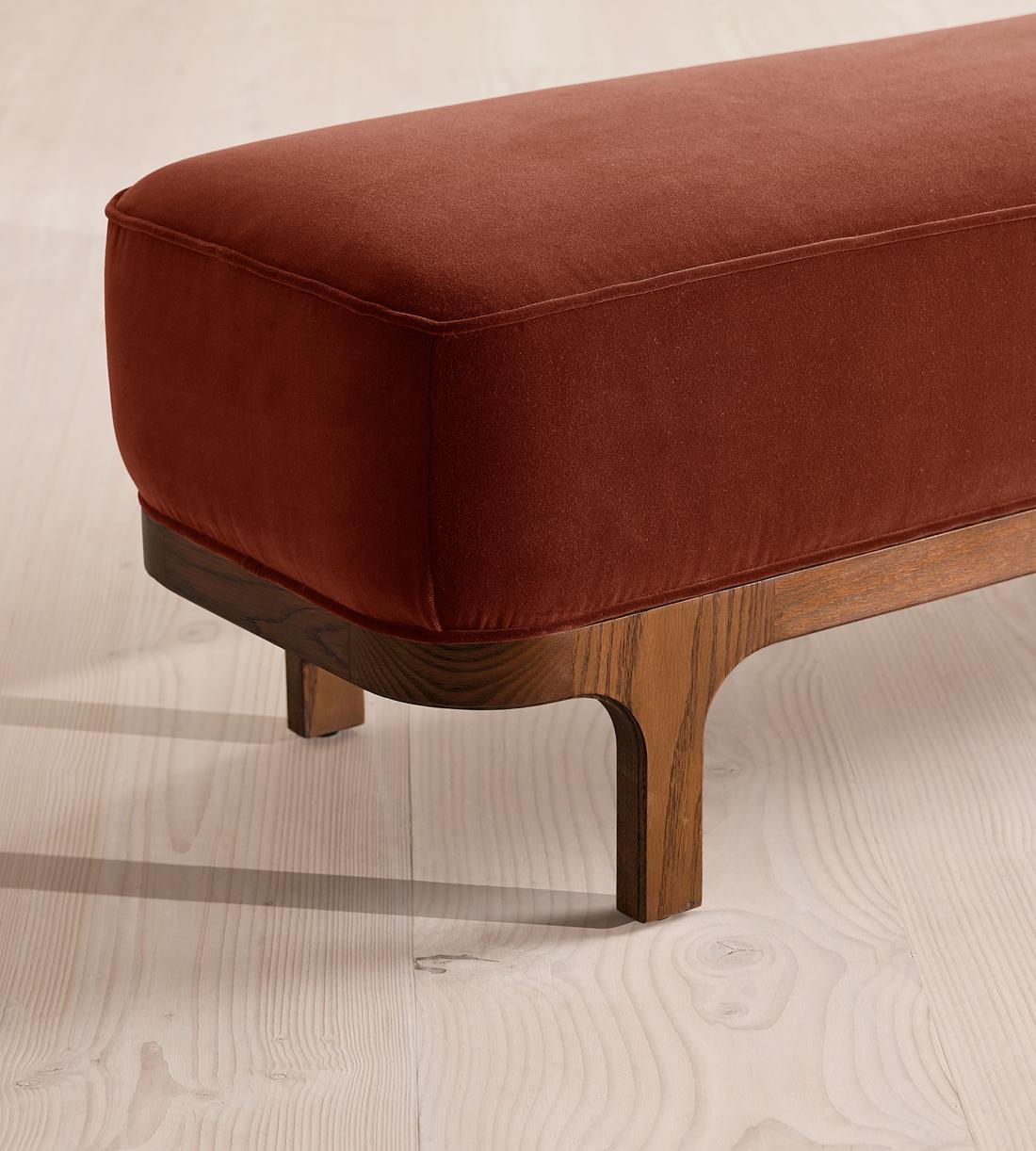 Belsa Bench - Velvet - Rust - US - Images - Image 5