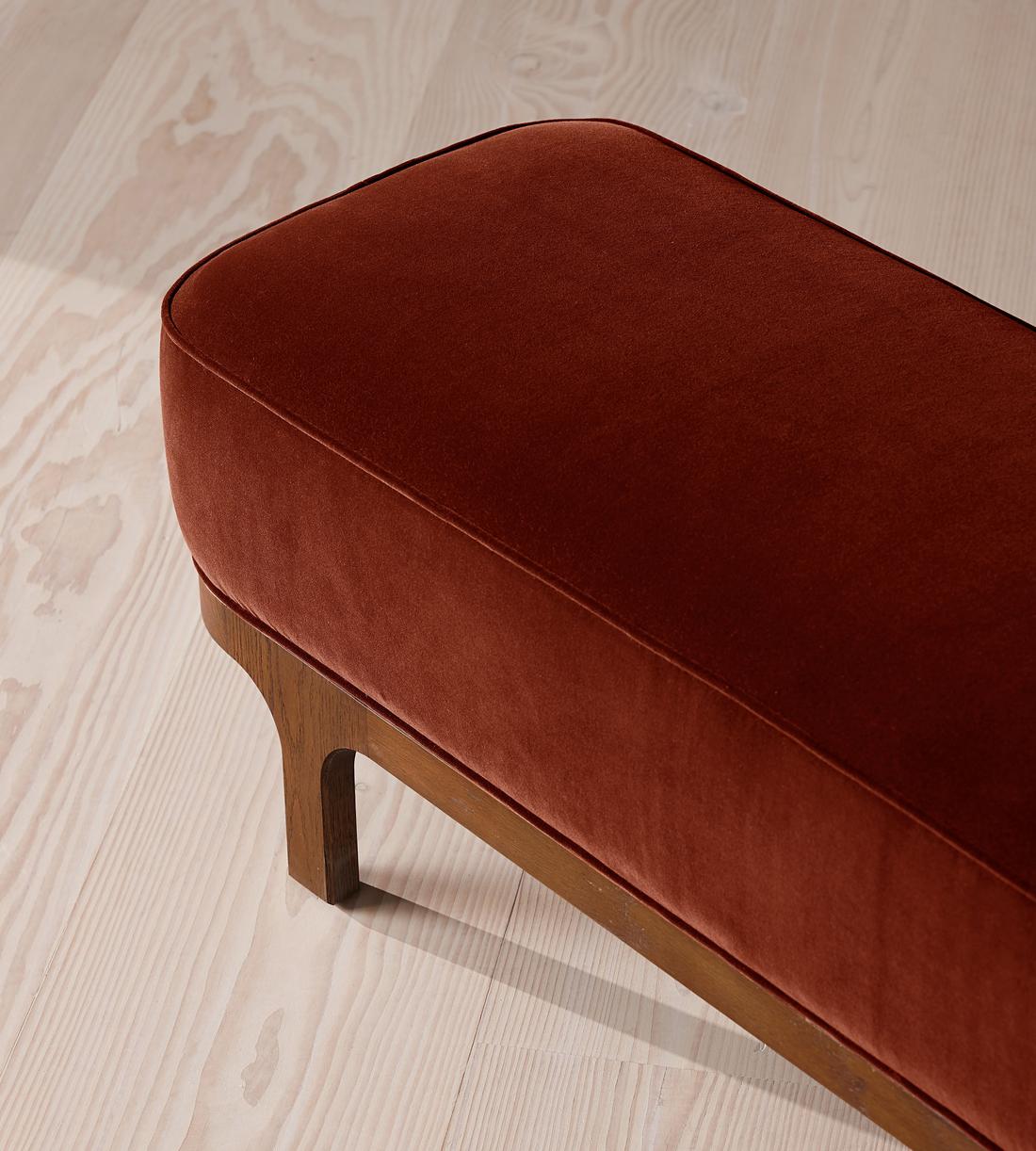 Belsa Bench - Velvet - Rust - US - Images - Image 6