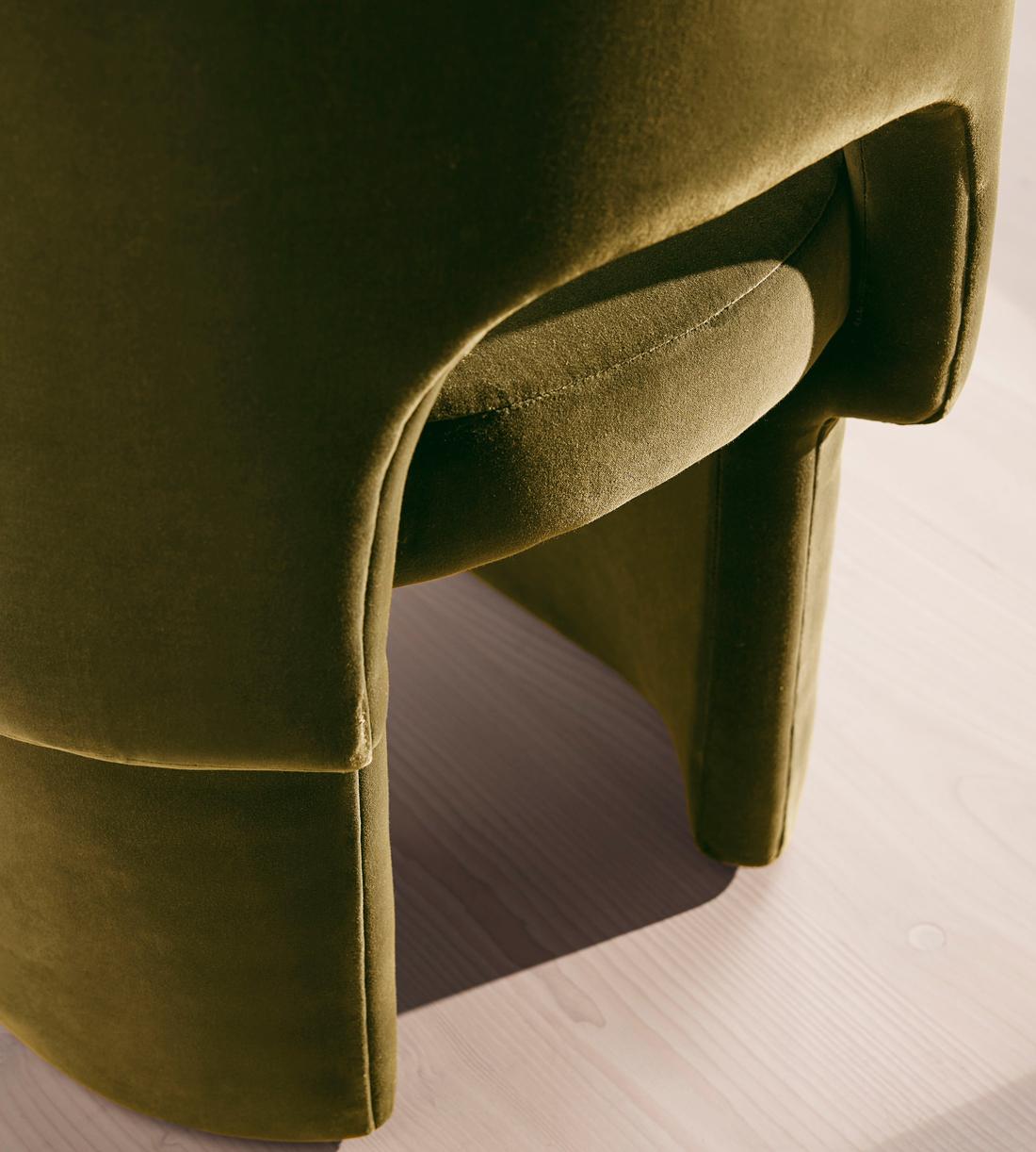 Morrell Dining Chair - Velvet - Olive - Images - Image 6