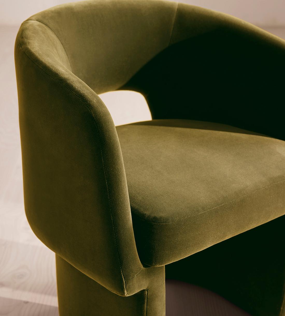 Morrell Dining Chair - Velvet - Olive - US - Images - Image 5