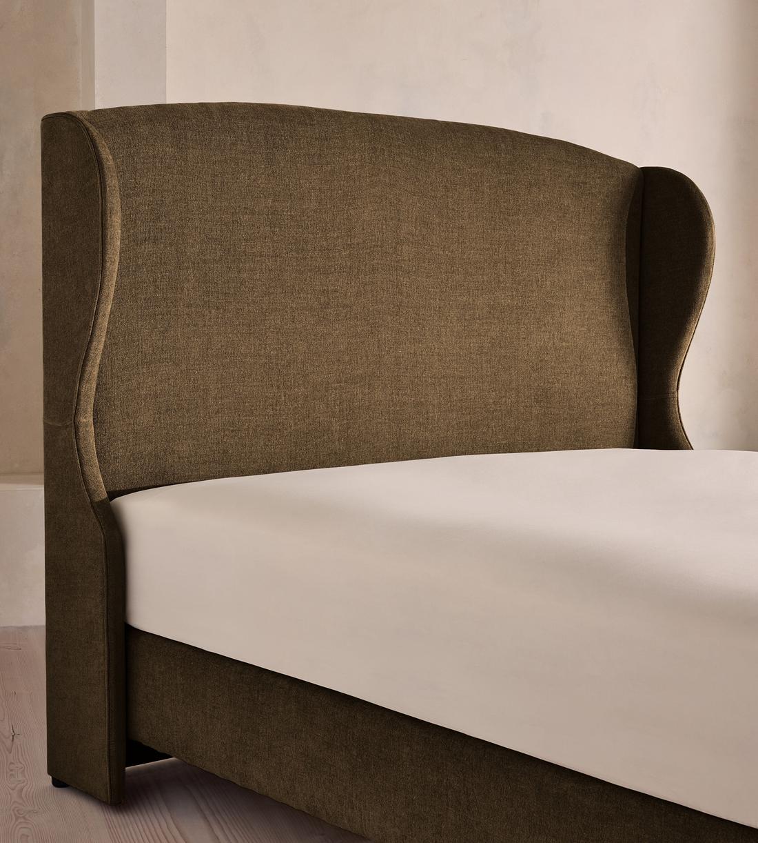 Rivas Bed - King - Linen Chenille - Chocolate - Images - Image 3