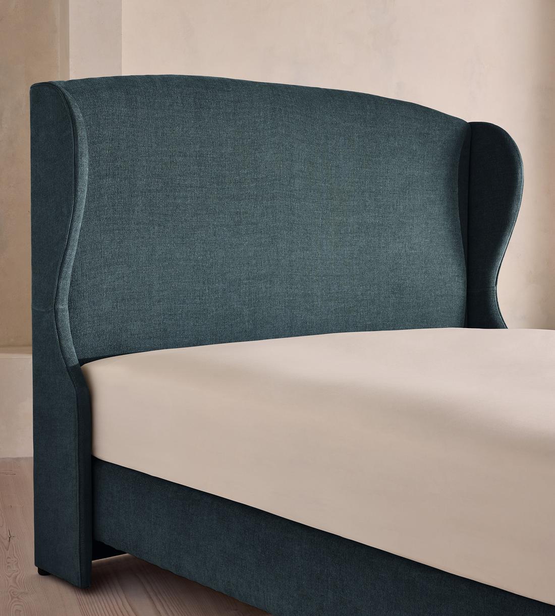 Rivas Bed - King - Linen Chenille - Deep Teal - US - Images - Image 3