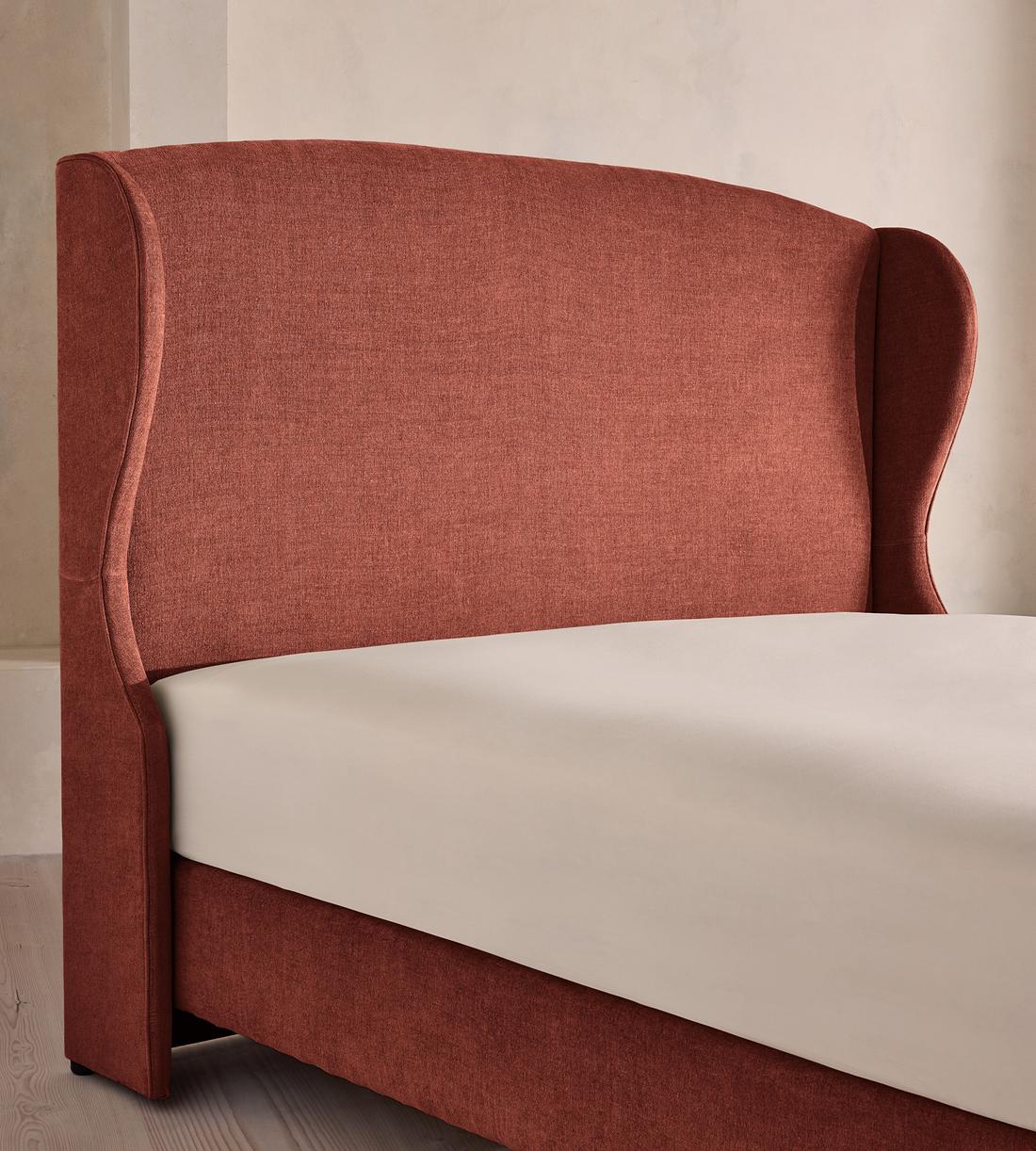 Rivas Bed - King - Linen Chenille - Rust - Images - Image 3