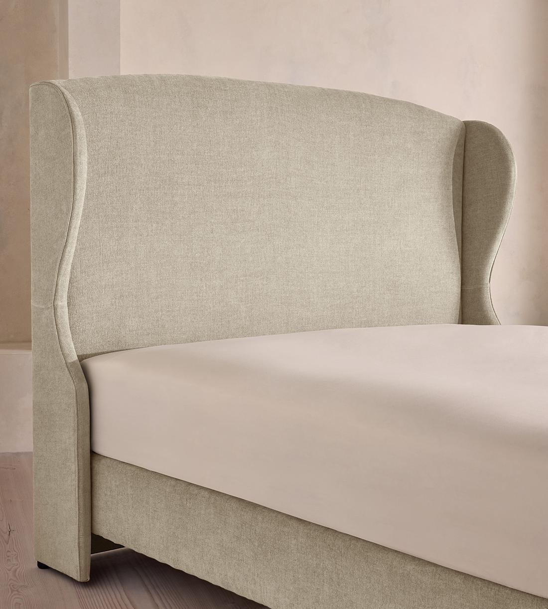 Rivas Bed - King - Linen Chenille - Stone - UK - Images - Image 3