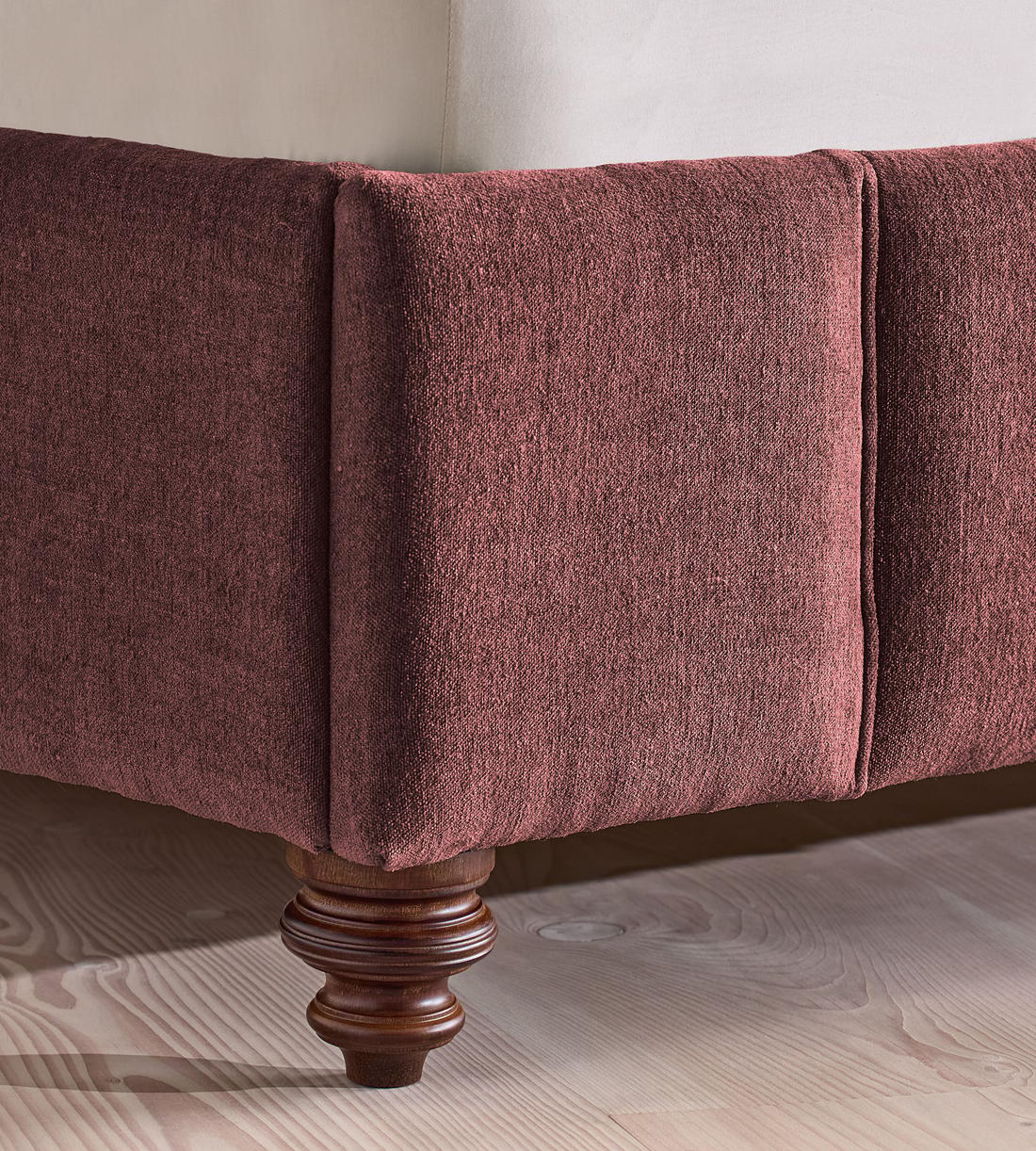 Manette Bed - Full - Linen Chenille - Bordeaux - US - Images - Image 5