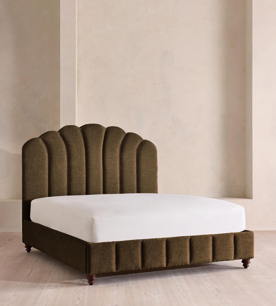Manette Bed - Full - Linen Chenille - Chocolate - US - Listing - Image 1