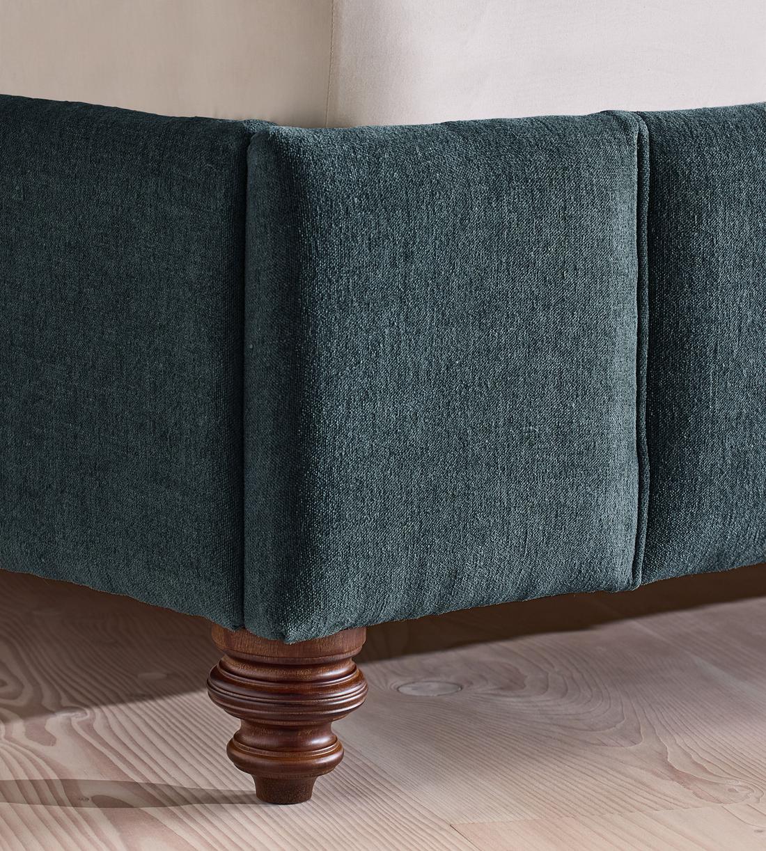 Manette Bed - Full - Linen Chenille - Deep Teal - US - Images - Image 5