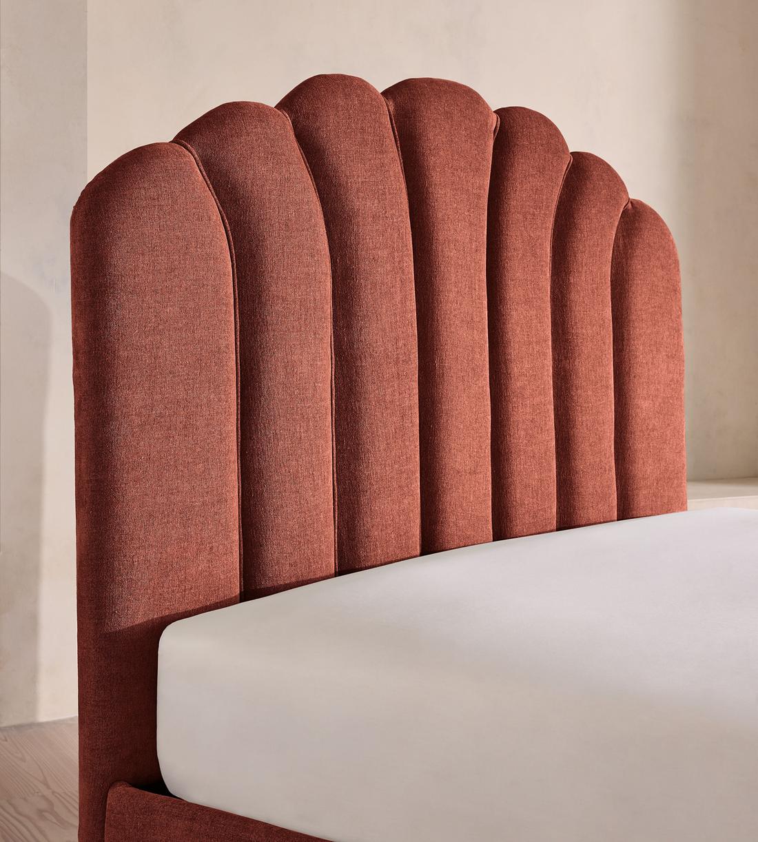 Manette Bed - King - Linen Chenille - Rust - US - Images - Image 3