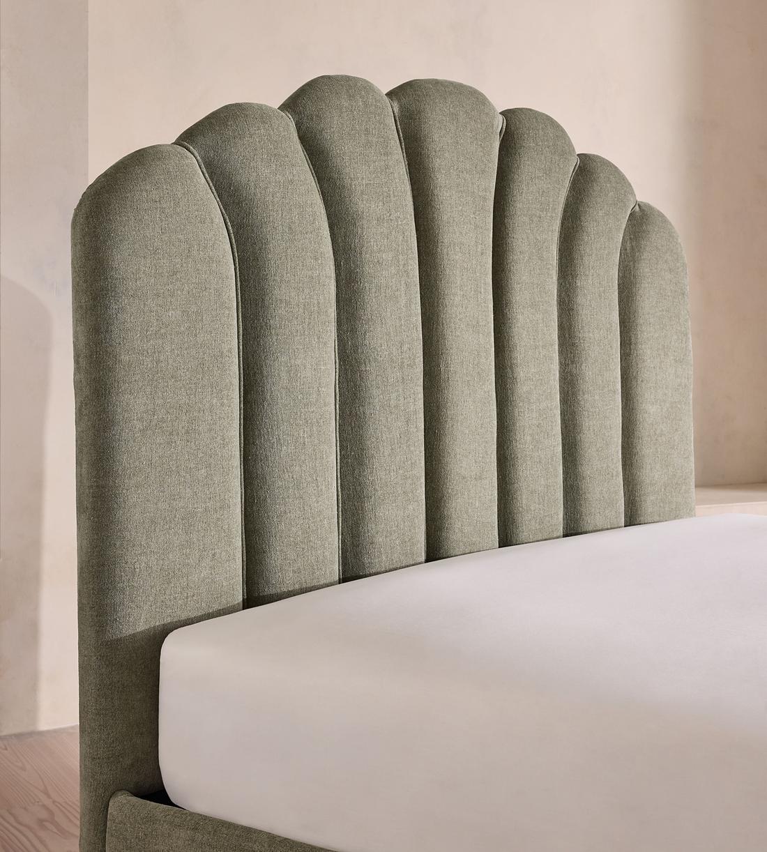 Manette Bed - Double - Linen Chenille - Sage - UK - Images - Image 3