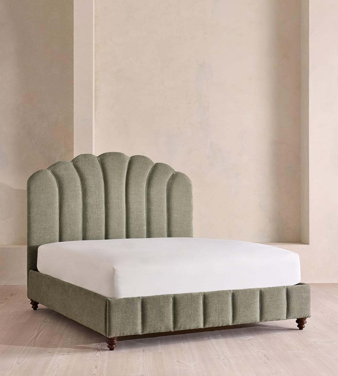 Manette Bed - Full - Linen Chenille - Sage - US - Listing - Image 1