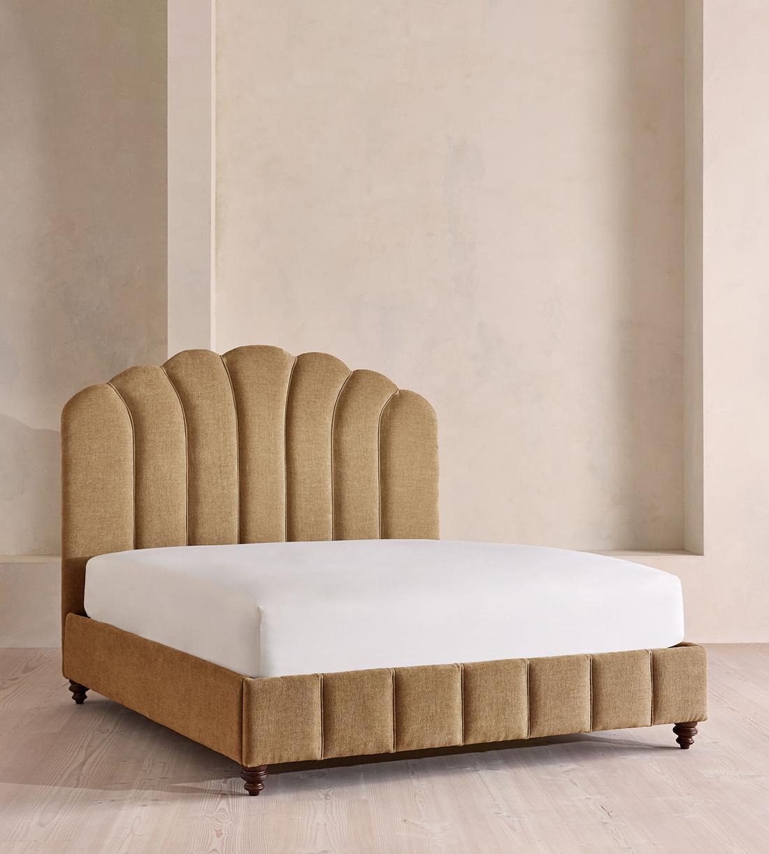 Manette Bed - King - Linen Chenille - Sand - US - Listing - Image 1