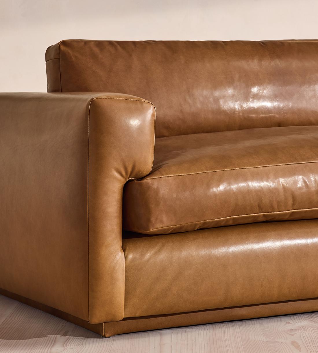 Mossley Three Seater Sofa - Leather - Chestnut - US - Images - Image 6