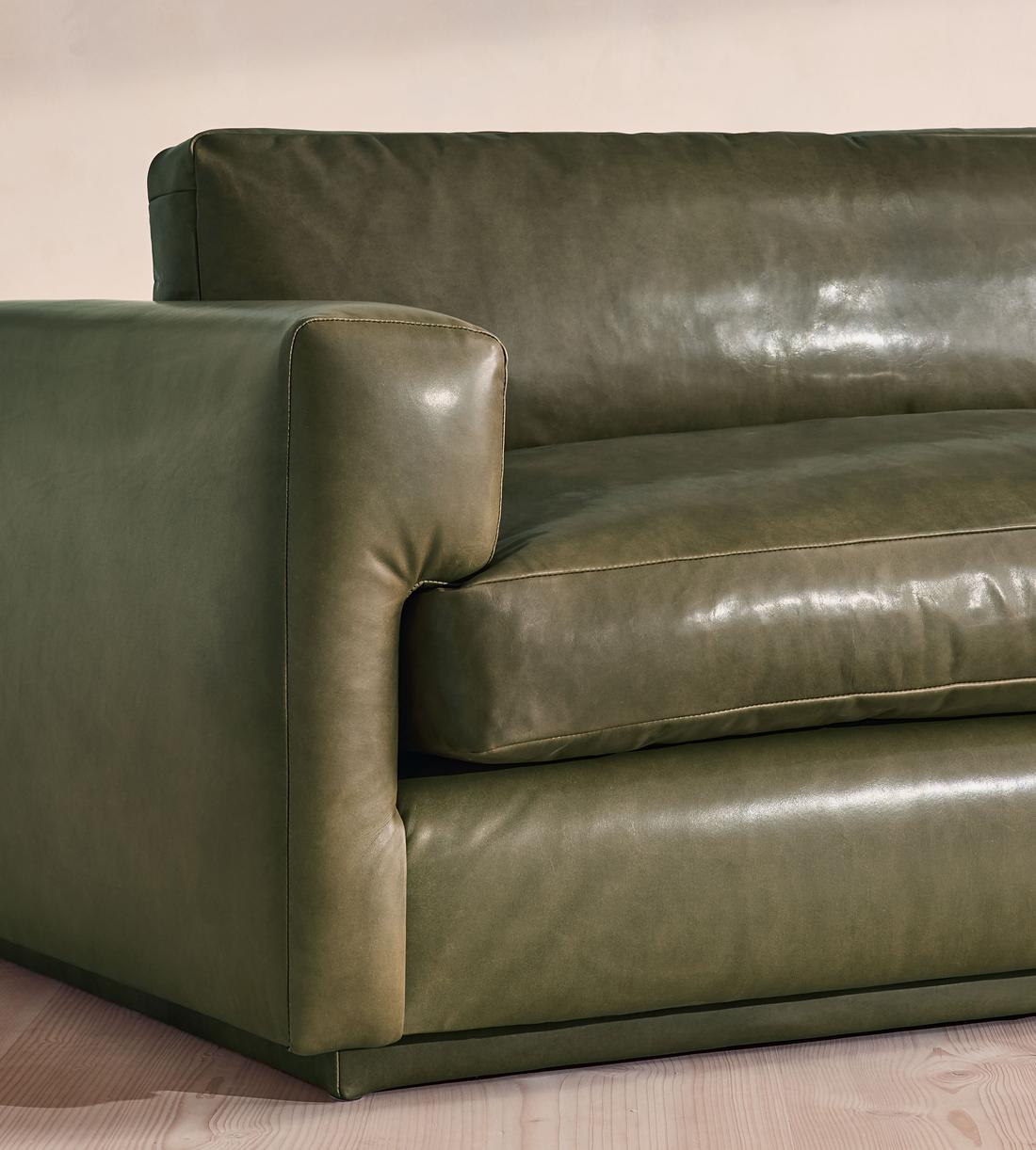Mossley Three Seater Sofa - Leather - Moss - US - Images - Image 6