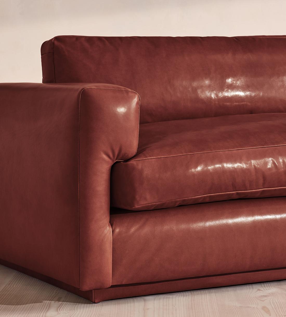Mossley Three Seater Sofa - Leather - Sangria - US - Images - Image 6