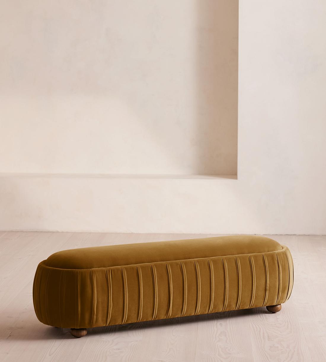 Vivienne Bench - Velvet - Mustard - Listing - Image 1