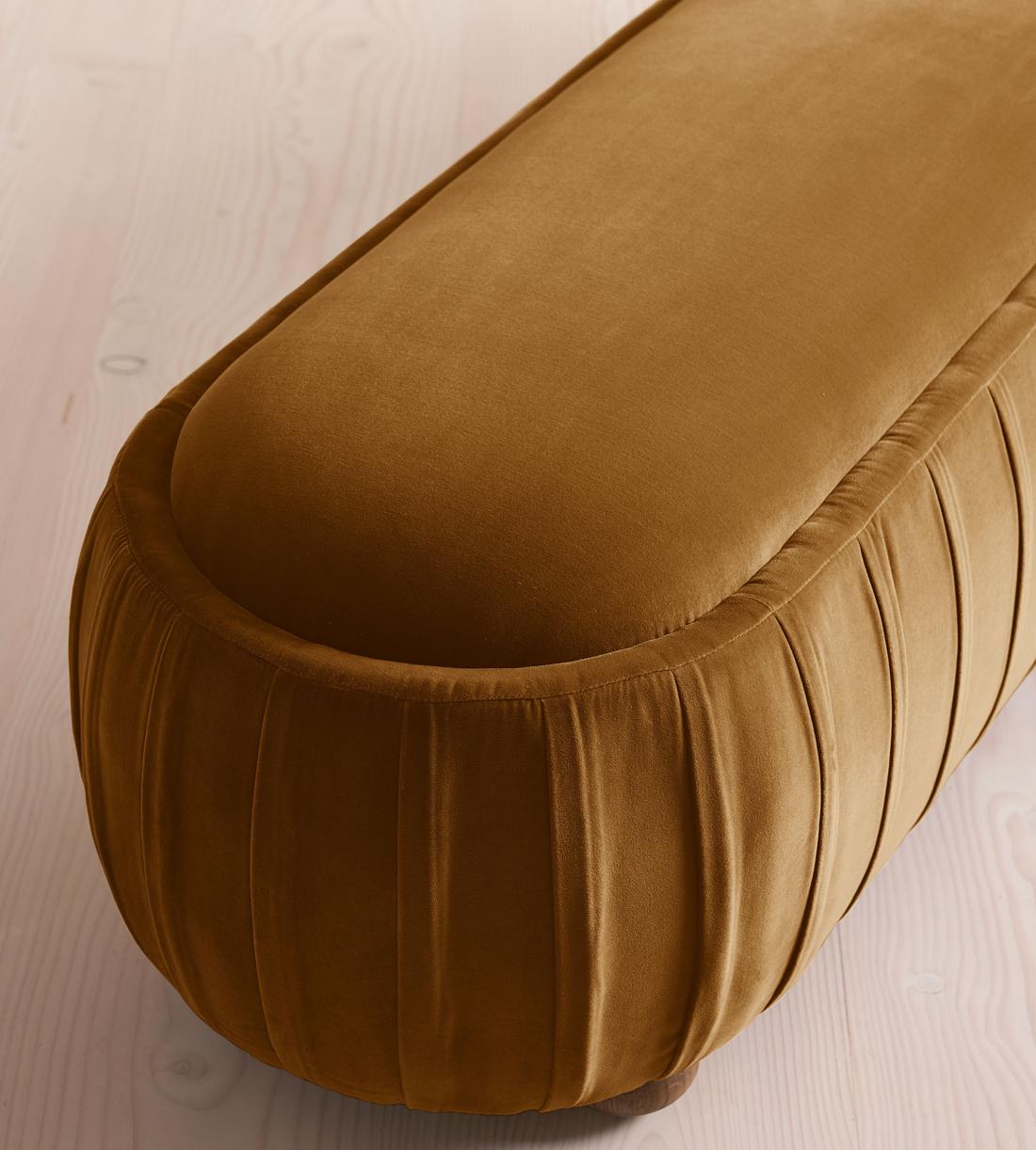 Vivienne Bench - Velvet - Mustard - Images - Image 4