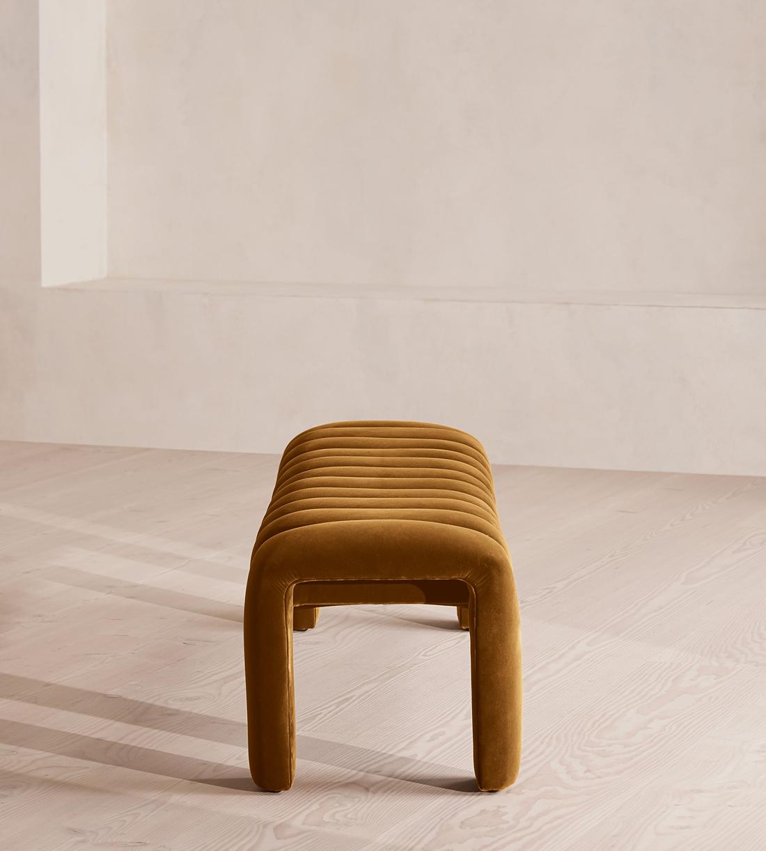 Willis Bench - Velvet - Mustard - Images - Image 4
