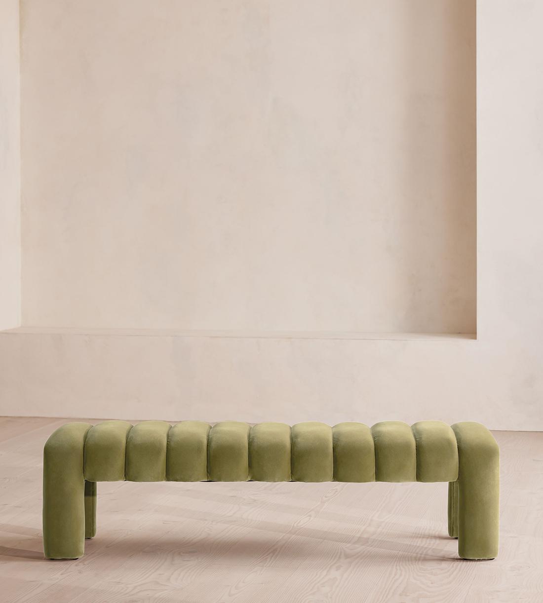 Willis Bench - Velvet - Lichen - Listing - Image 1