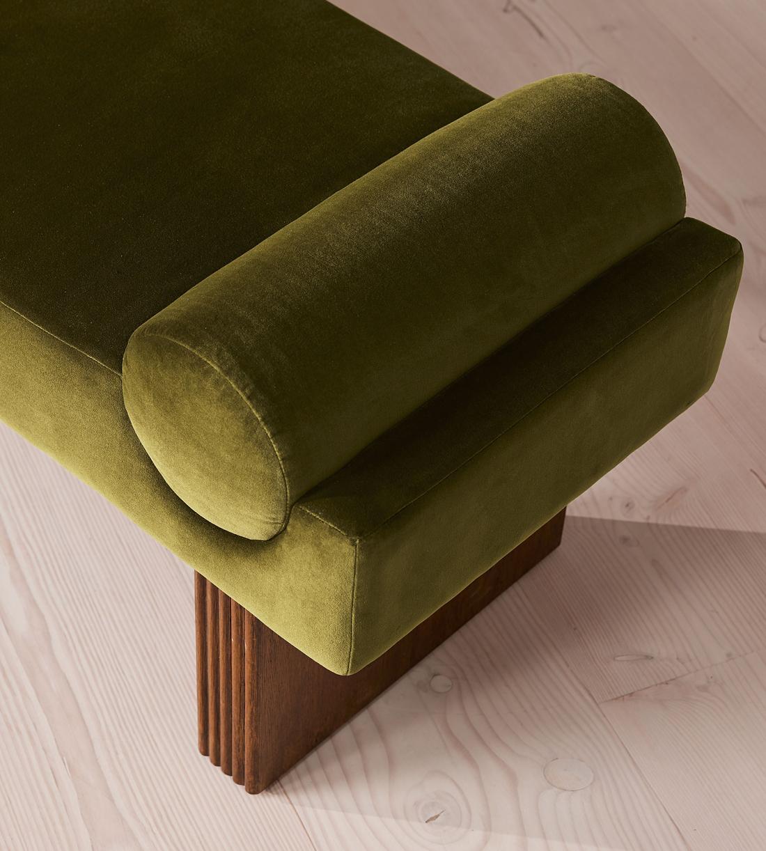 Esther Bench Velvet - Olive - Images - Image 4