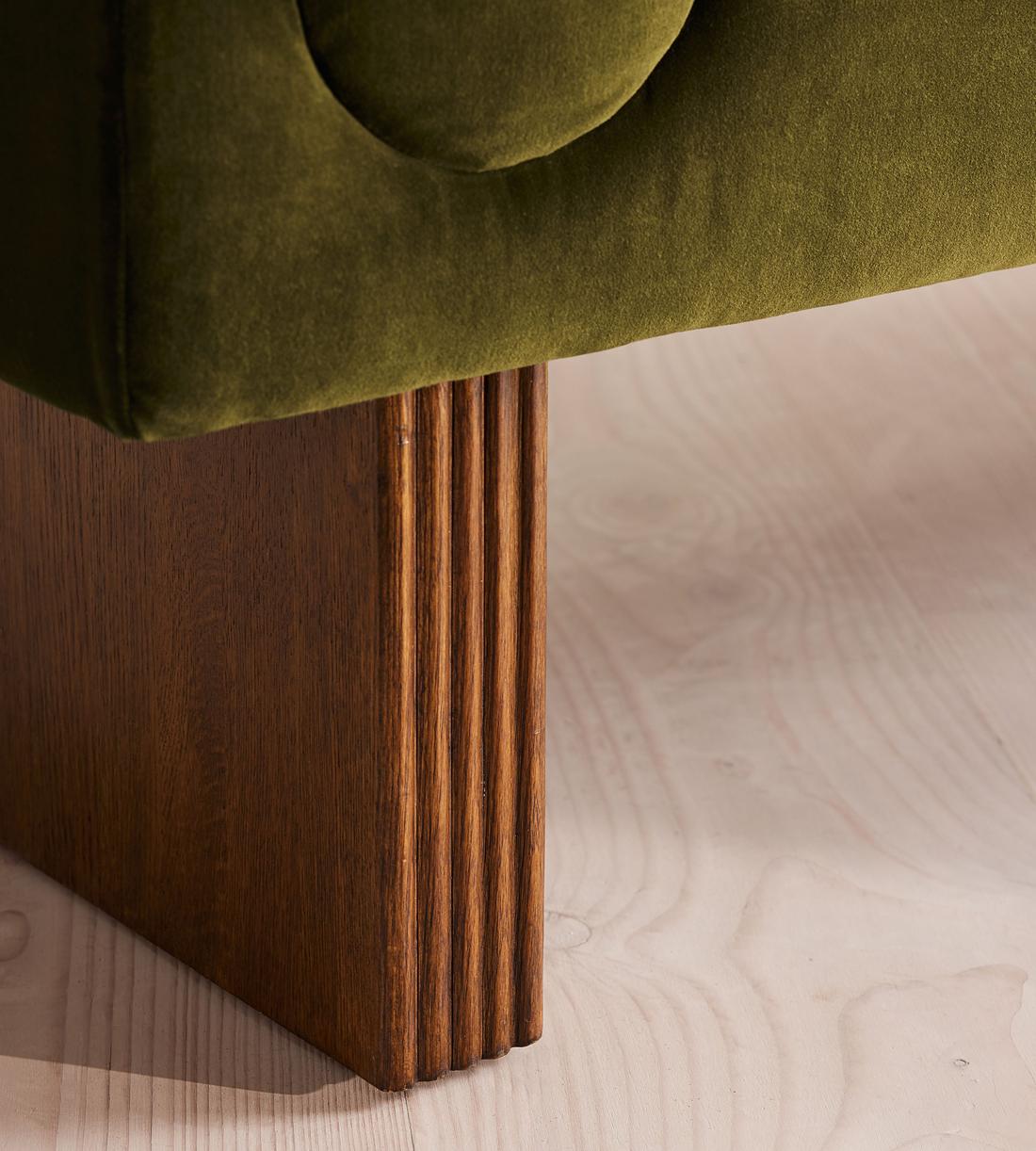Esther Bench Velvet - Olive - Images - Image 5