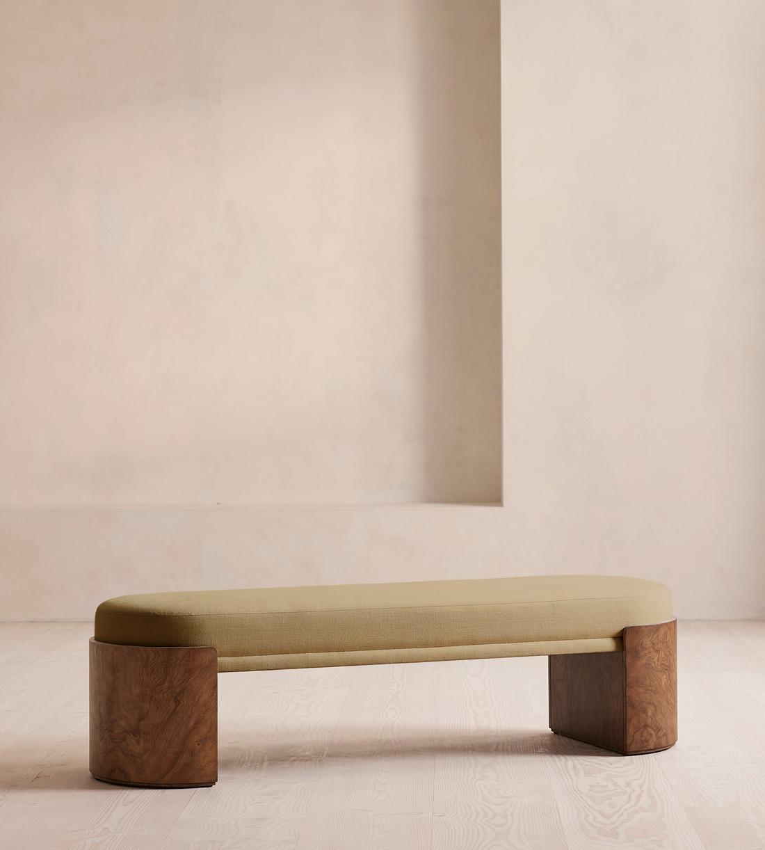 Lukas Bench - Linen - Wheat - Listing - Image 1
