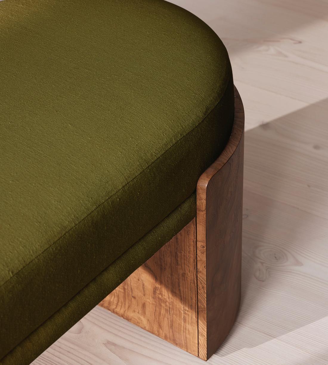 Lukas Bench - Linen - Olive - Images - Image 4