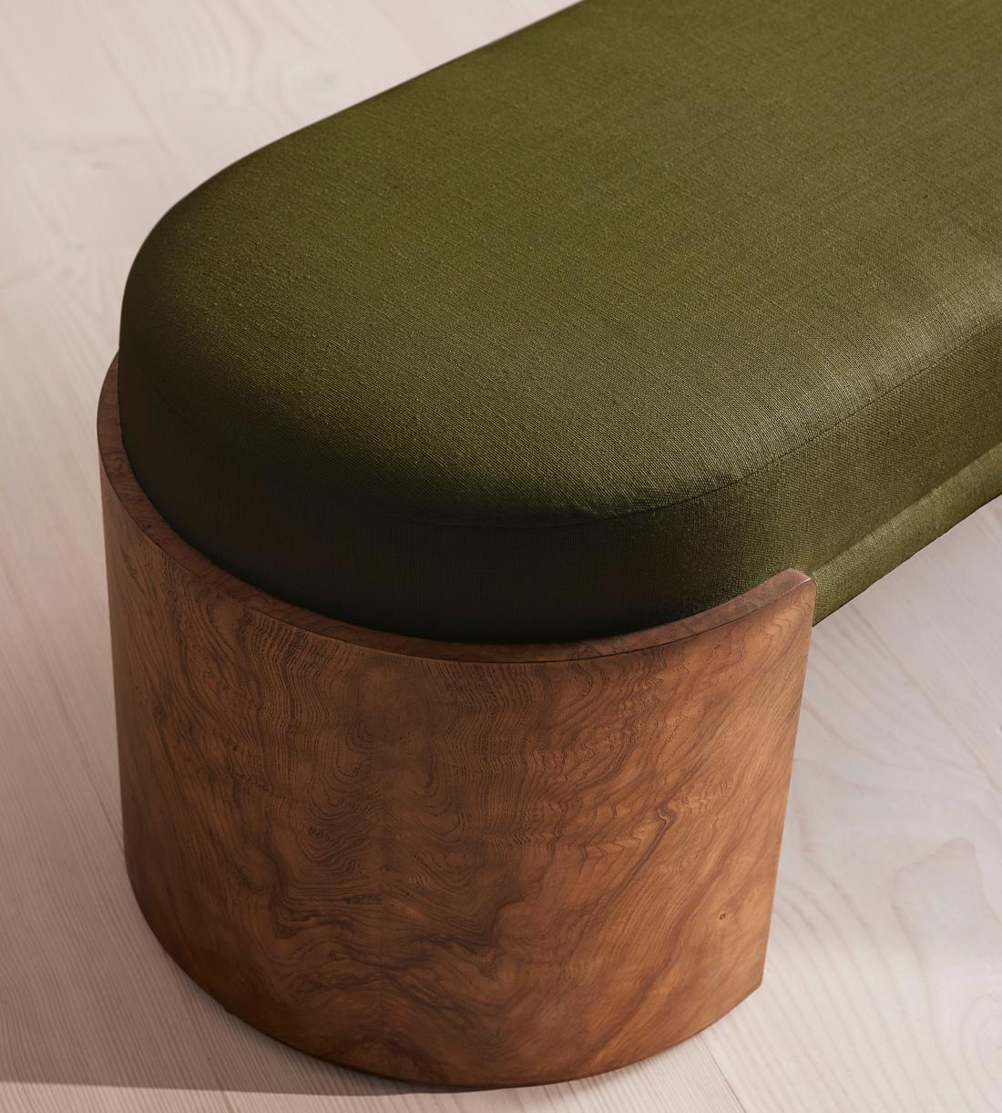 Lukas Bench - Linen - Olive - Images - Image 5
