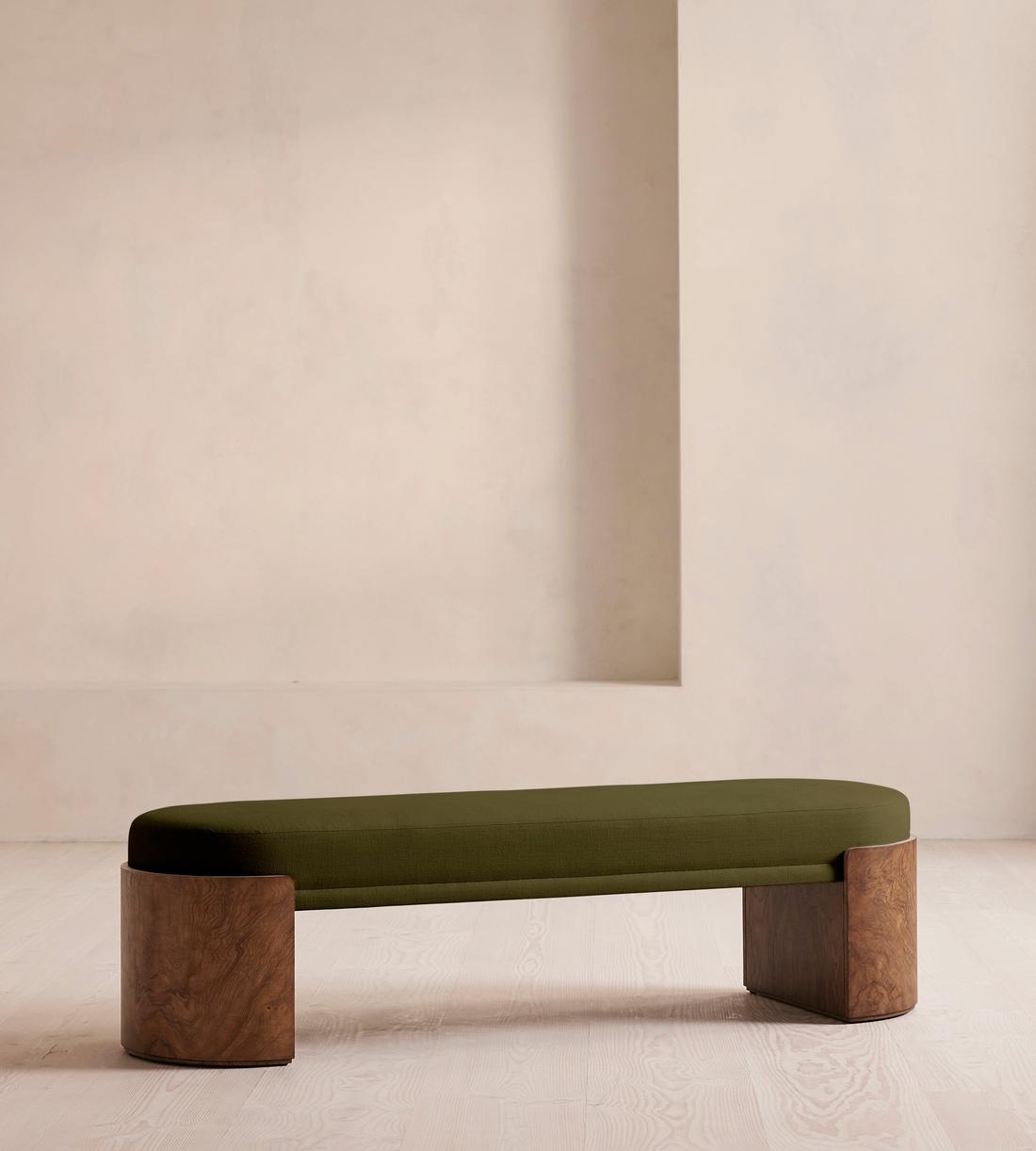 Lukas Bench - Linen - Olive - Listing - Image 1