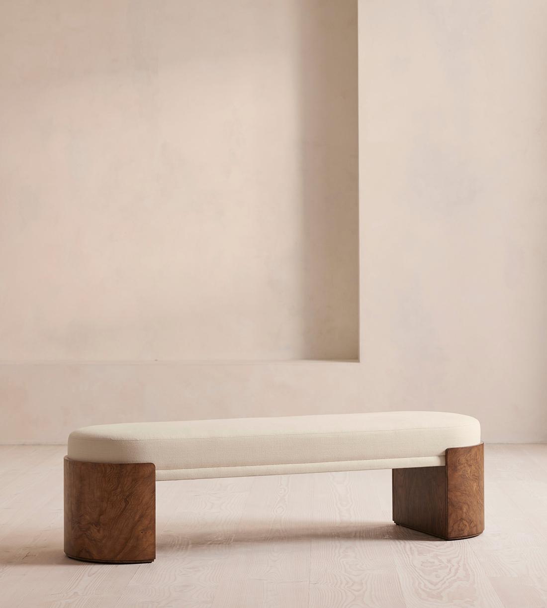 Lukas Bench - Linen - Bisque - UK - Listing - Image 1