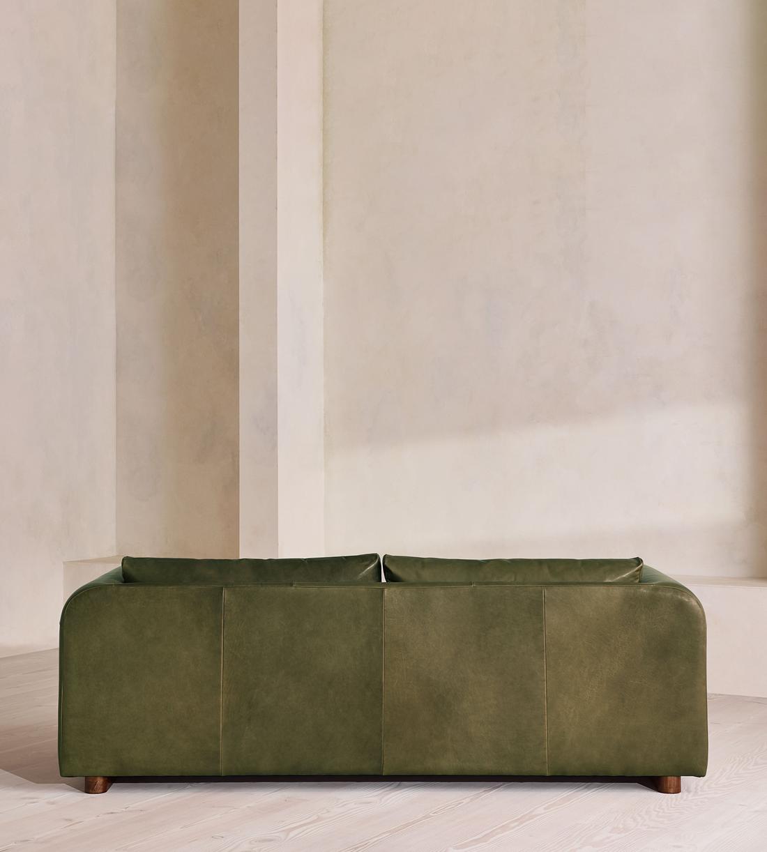 Farrell Three Seater Sofa - Leather - Moss - UK - Images - Image 4