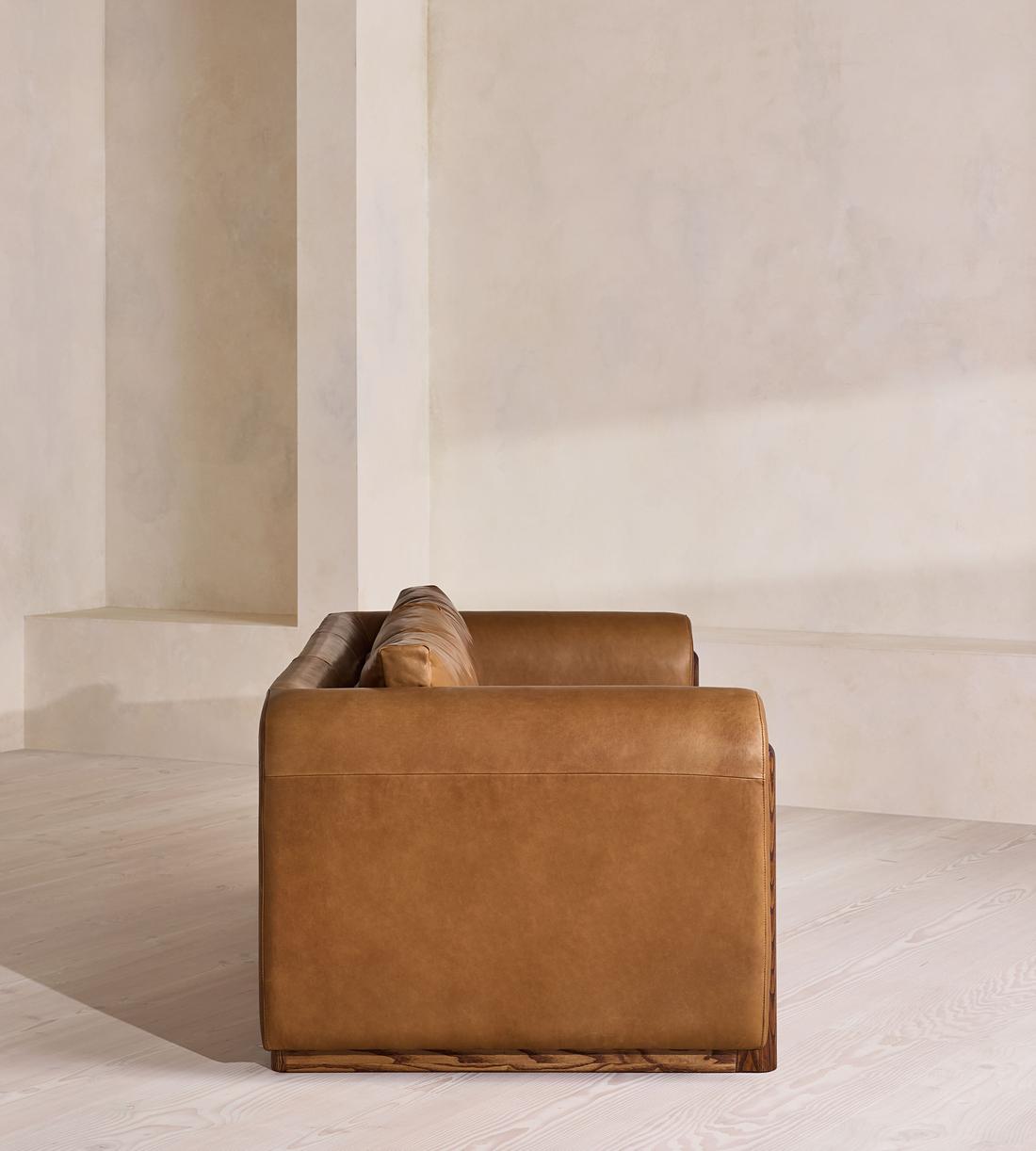 Farrell Three Seater Sofa - Leather - Chestnut - UK - Images - Image 3