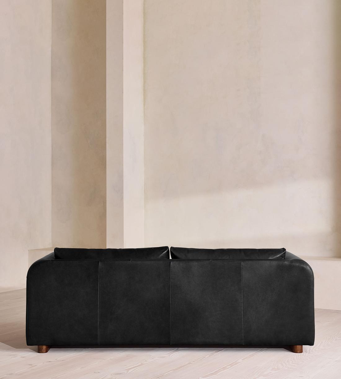 Farrell Three Seater Sofa - Leather - Black - UK - Images - Image 4