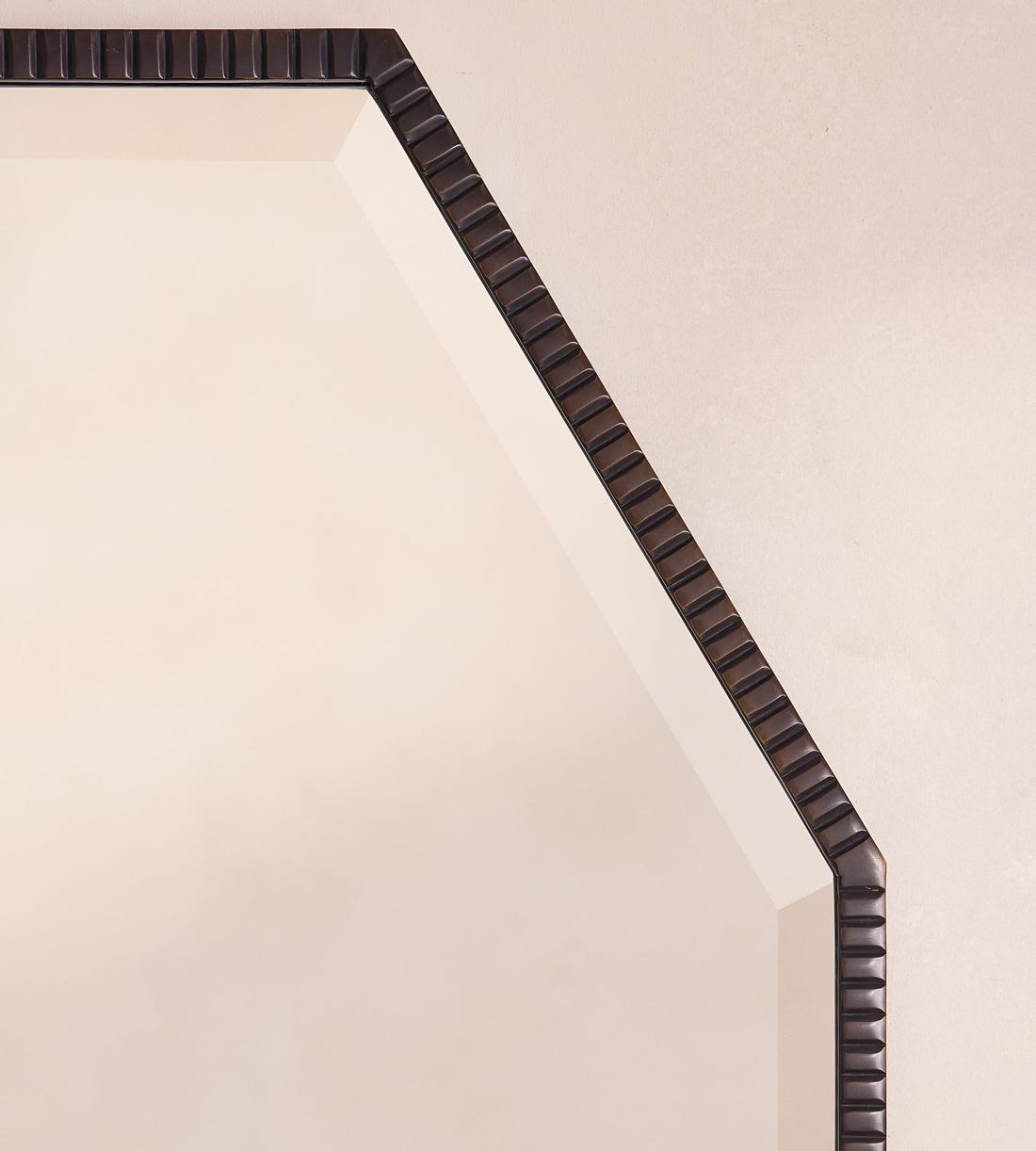 Welton Floor Mirror - Blackened Brass & Travertine - Images - Image 5