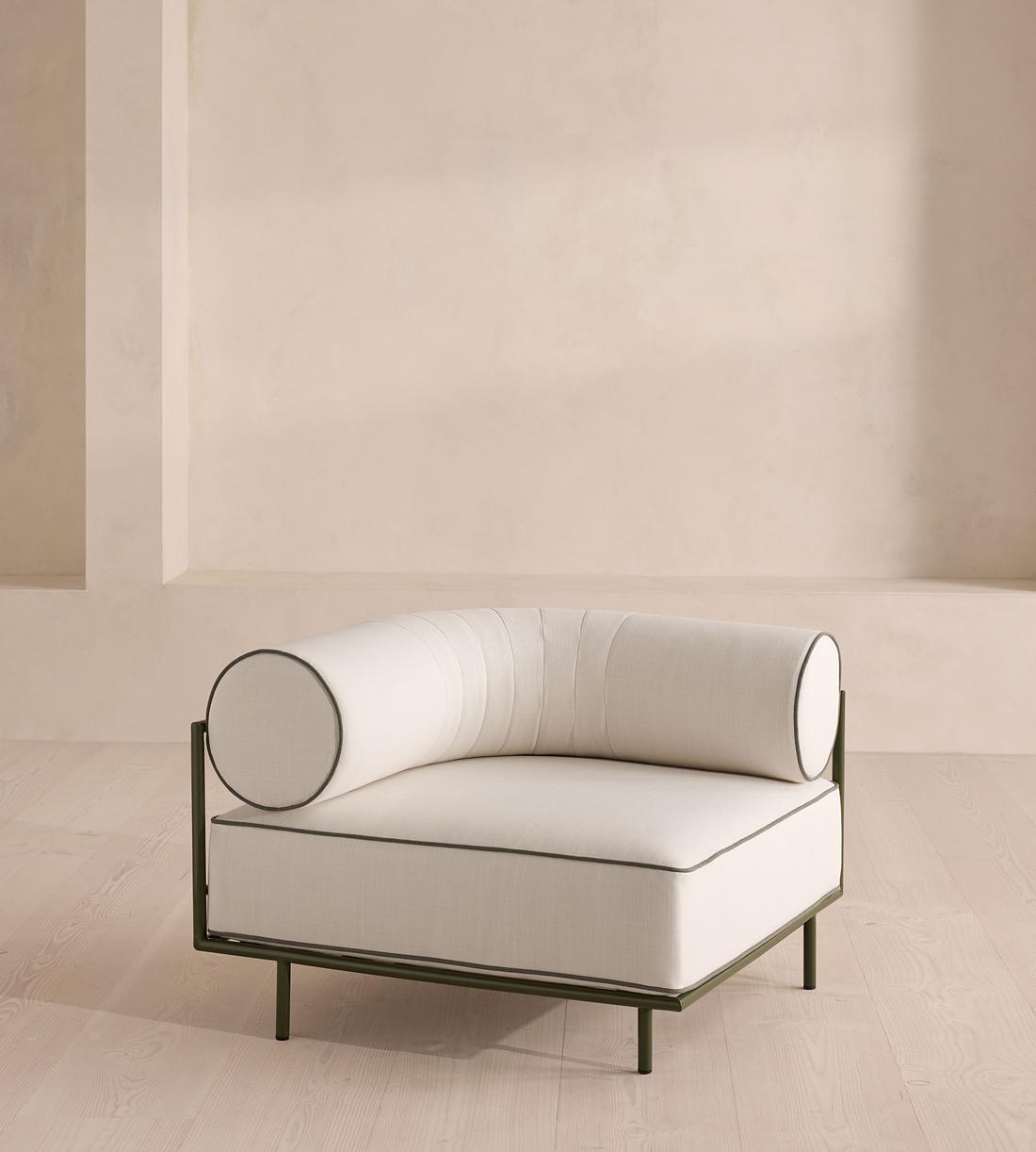 Gaspard Outdoor Corner Module - Linen - Off White - Listing - Image 2