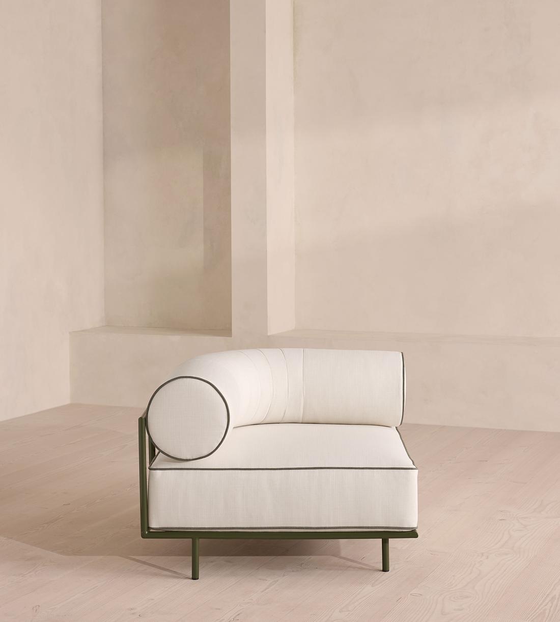 Gaspard Outdoor Corner Module - Linen - Off White - Images - Image 3
