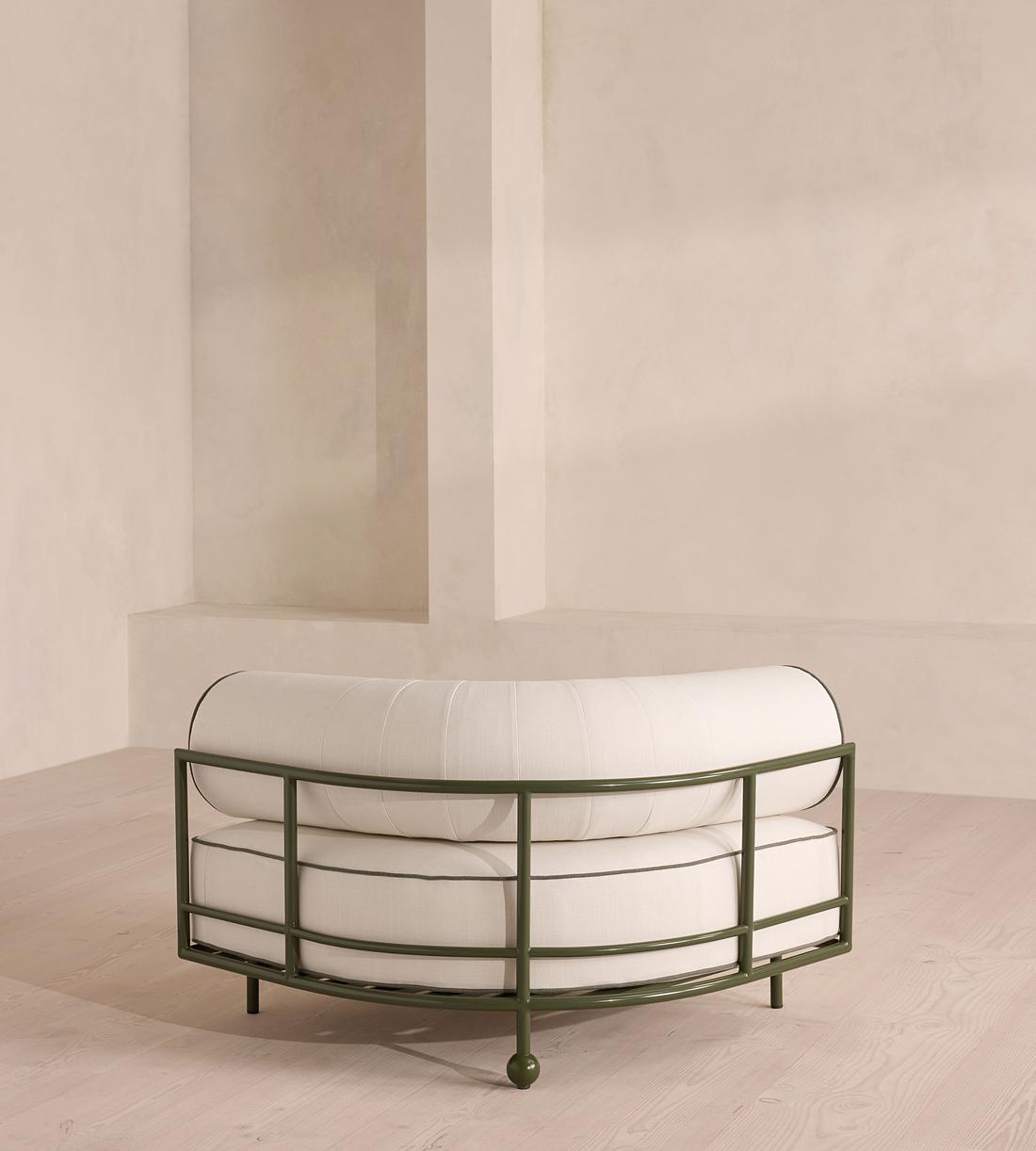 Gaspard Outdoor Corner Module - Linen - Off White - Images - Image 4