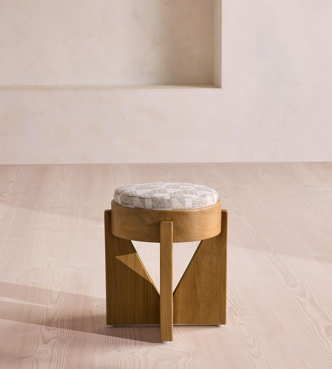 Tyros Outdoor Footstool - Geometric - Natural - US - Listing - Image 4