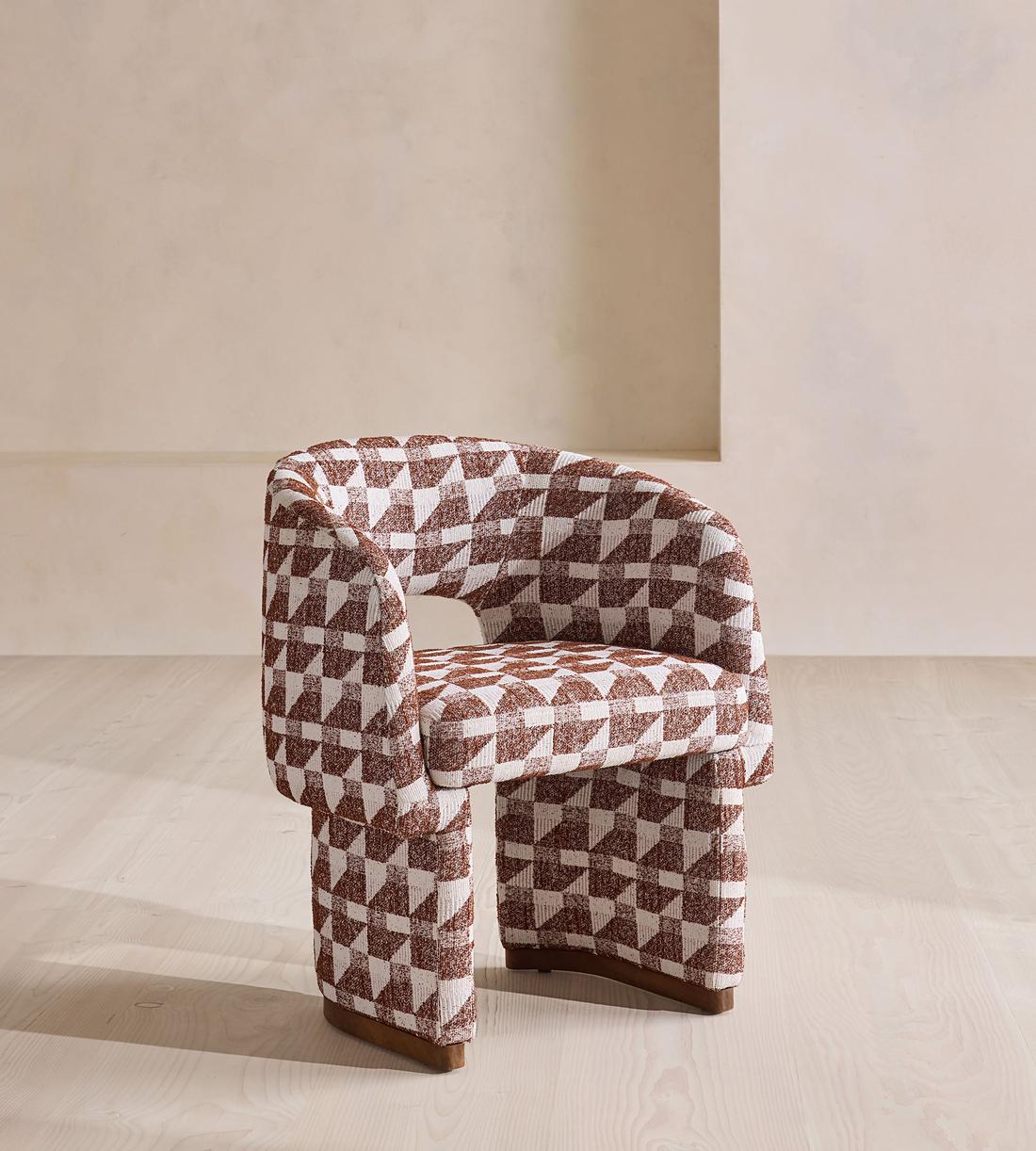 Morrell Outdoor Dining Chair - Geometric - Maroon - UK - Listing - Image 4