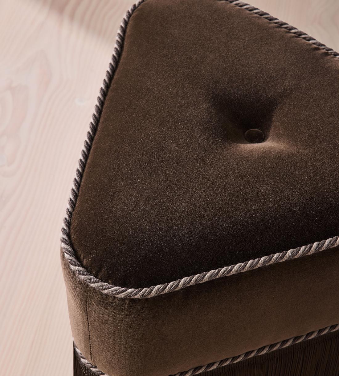 Marta Footstool - Velvet - Chocolate - UK - Images - Image 3