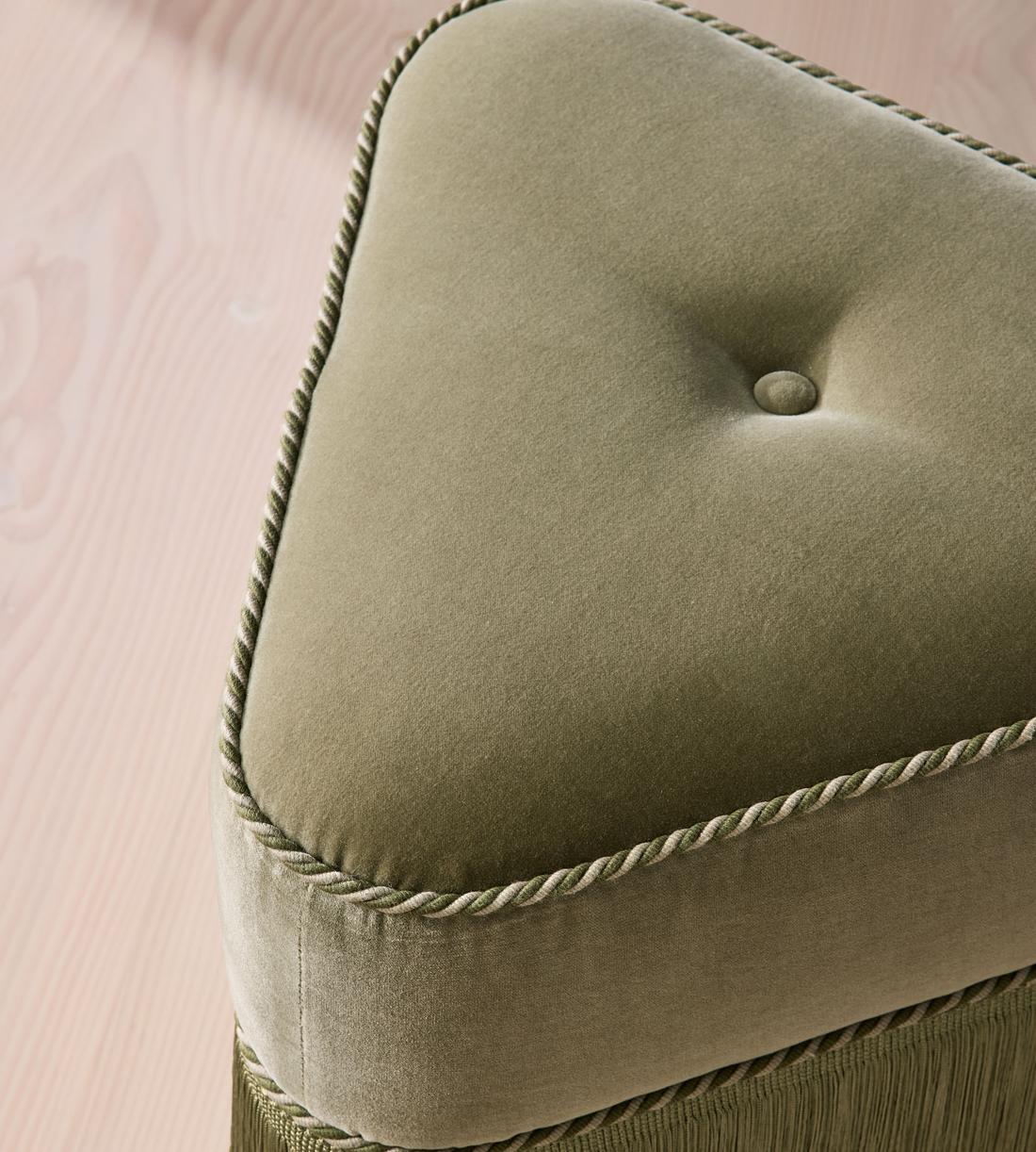 Marta Footstool - Velvet - Lichen - UK - Images - Image 4