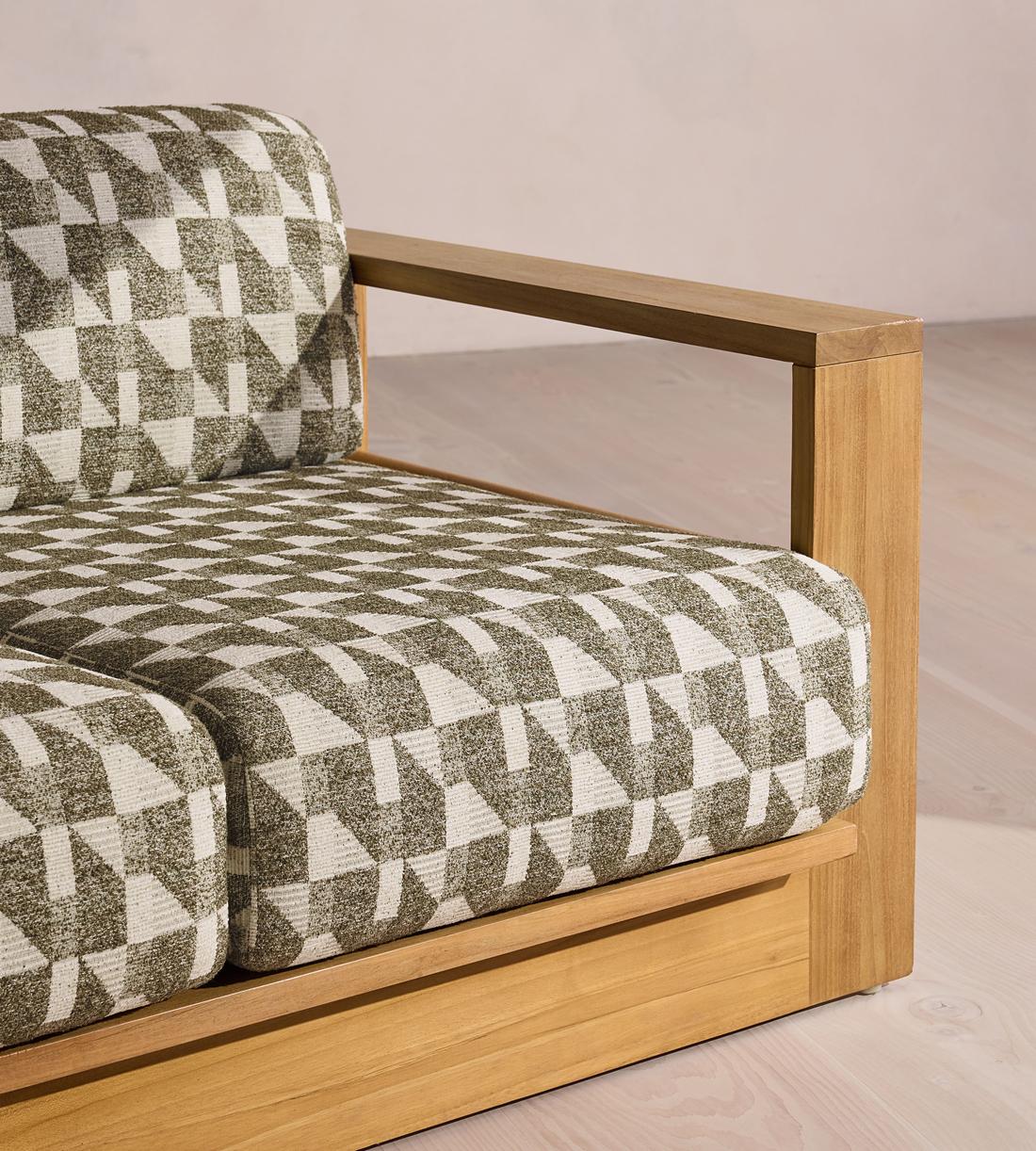 Madeira Outdoor - Three Seater Sofa - Geometric - Green US - Images - Image 8
