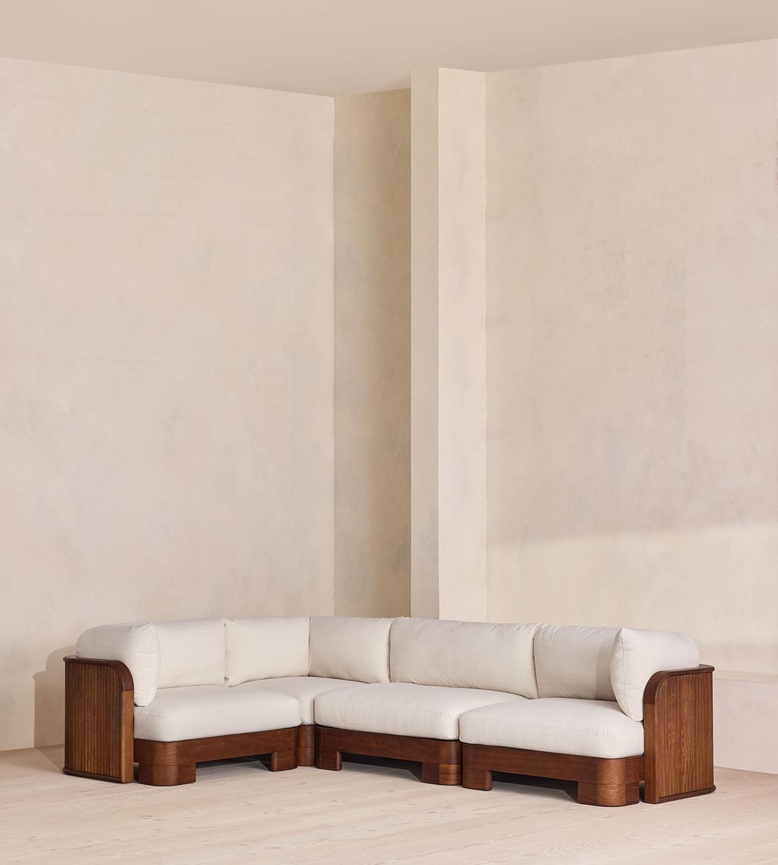 Odell Outdoor L-Shape Sofa - Off White - US - Listing - Image 1