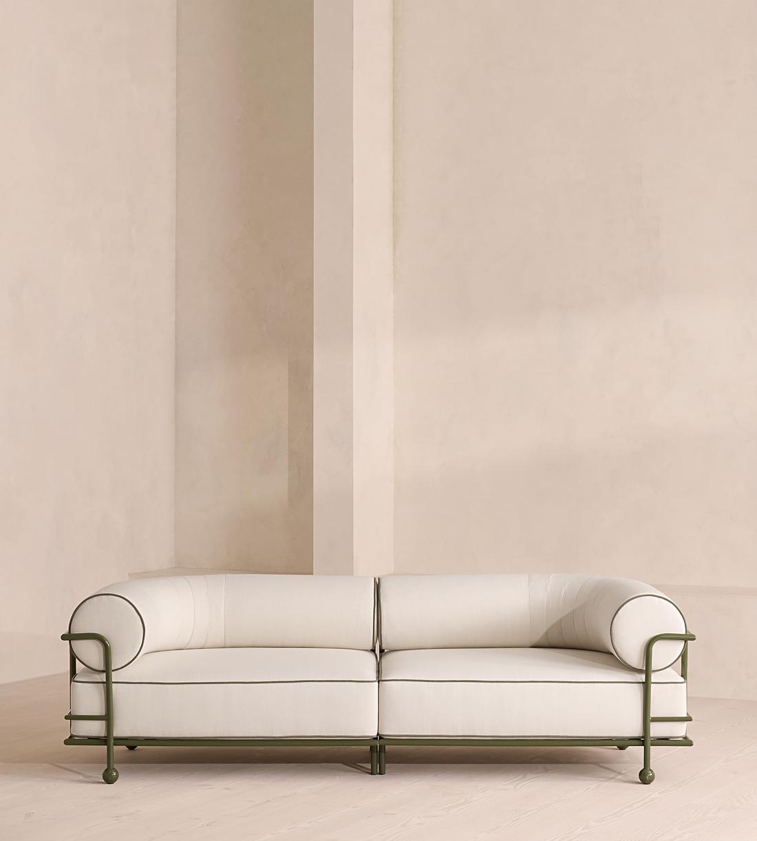 Gaspard Three-Seater Outdoor Sofa - Linen - Off White - Listing - Image 1